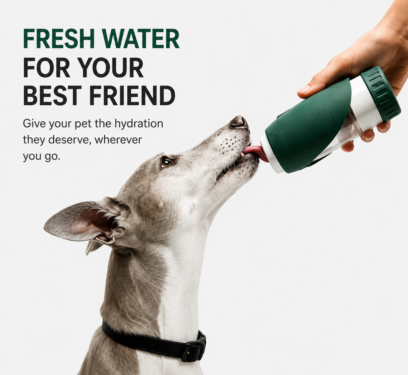 2-in-1 Portable Dog Water Bottle & Food Bowl – Leakproof Foldable Travel Feeder for Pets