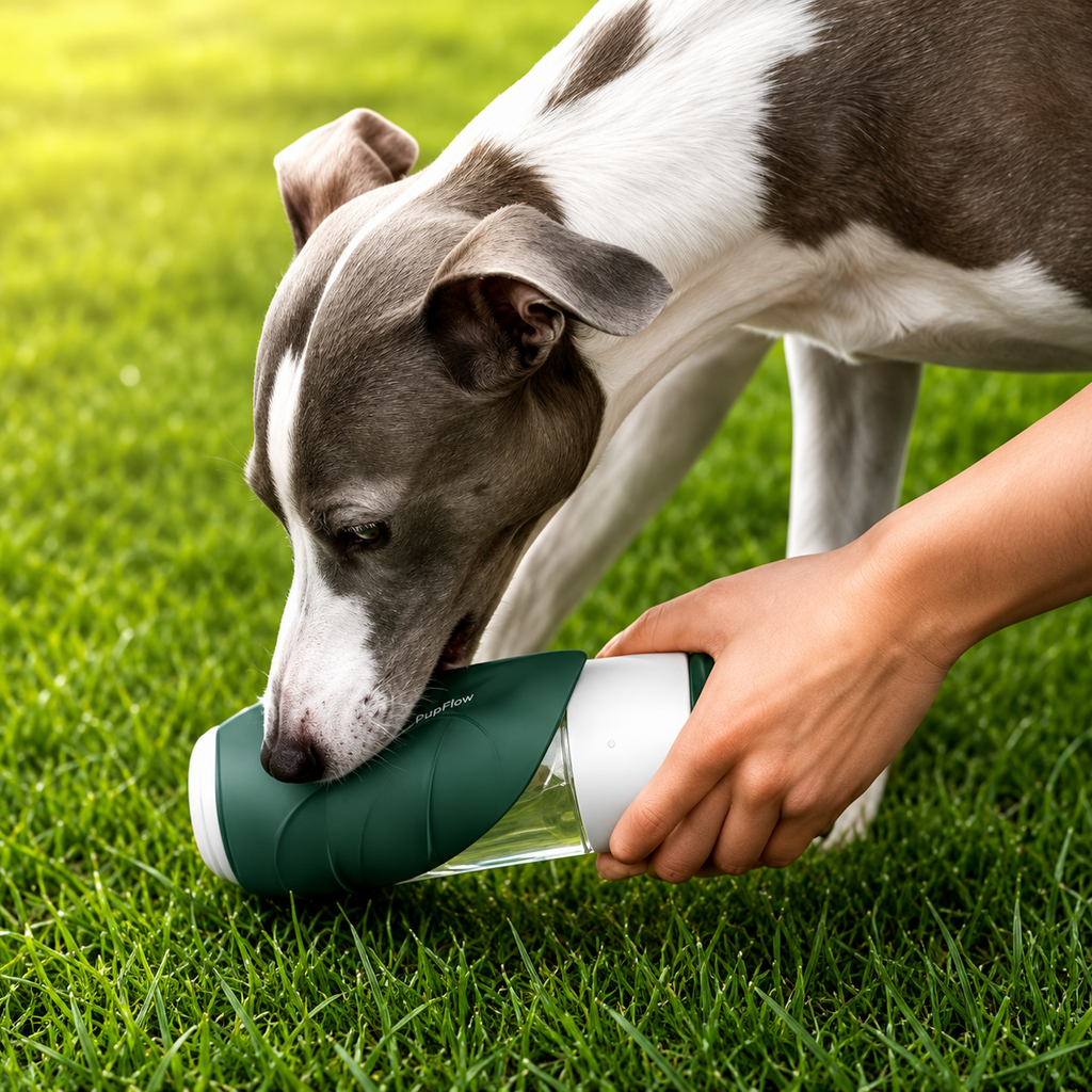 2-in-1 Portable Dog Water Bottle & Food Bowl – Leakproof Foldable Travel Feeder for Pets